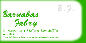 barnabas fabry business card